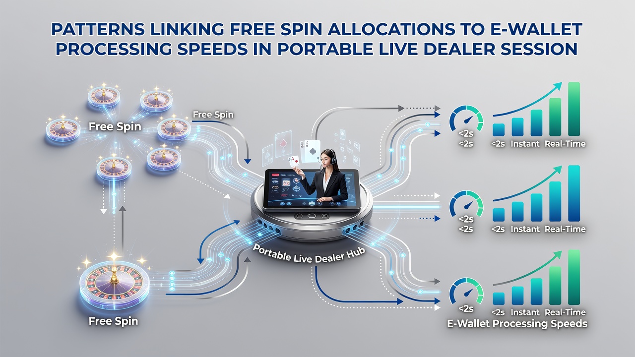 Grafik zu E-Wallet-Geschwindigkeiten und Freispielzuweisungen in mobilen Live-Dealer-Sessions